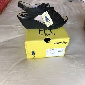 Womens  Fly London  lace up wedge